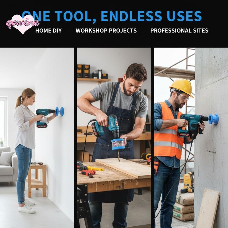 [qowine] Essential สว่านไฟฟ้าเก็บฝุ่น Universal Power เครื่องมืออุปกรณ์เสริมสําหรับ Clean Workspace 