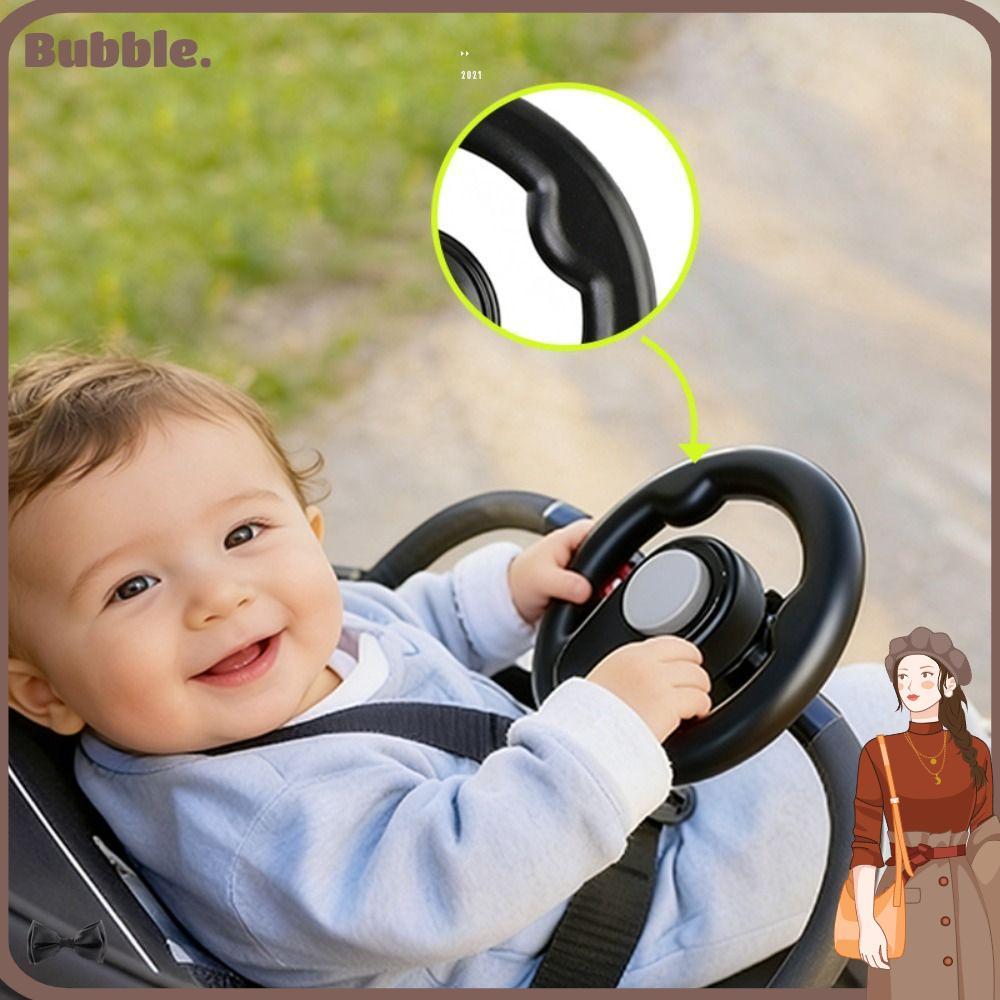 ฟอง ของเล่นพวงมาลัยรถเข็นเด็ก แบบโต้ตอบ 360° หมุนจําลองไดร์เวอร์พวงมาลัย,สากลที่ถอดออกได้เด็กจําลองรถขับรถรถเข็นเด็กอุปกรณ์เสริม