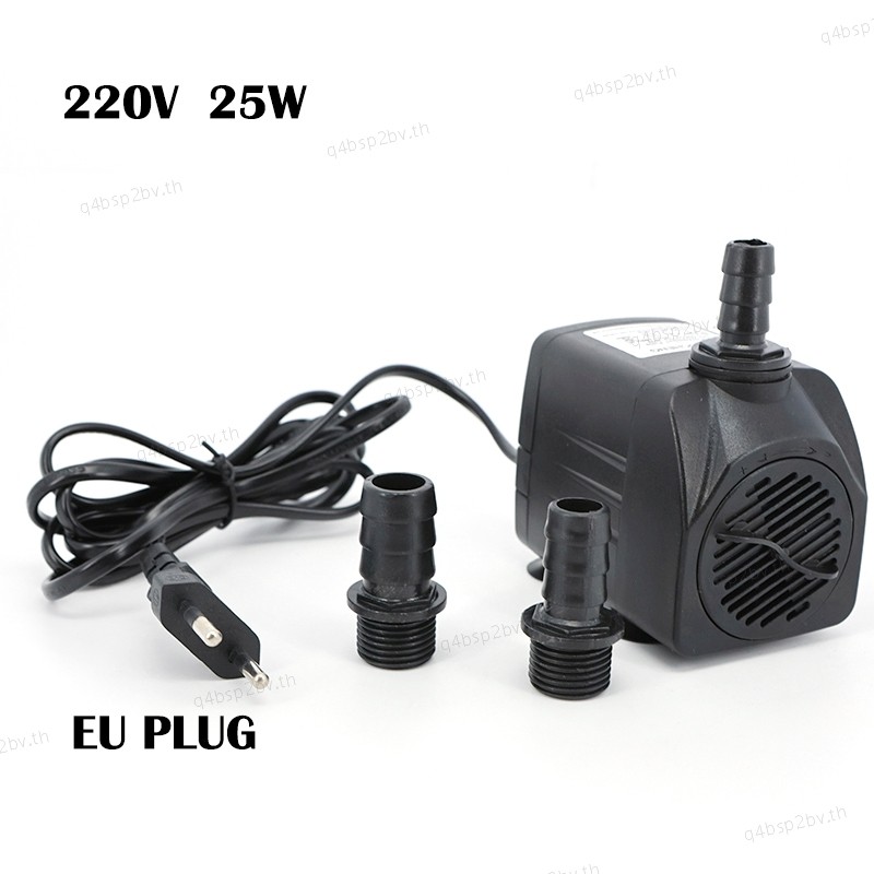 AC 220V 25W Submersible ปั๊มน้ํา 1800L/H Ligh Aquarium Fountain Air Pond ถังปั๊มน้ํา EU POWER Plug T