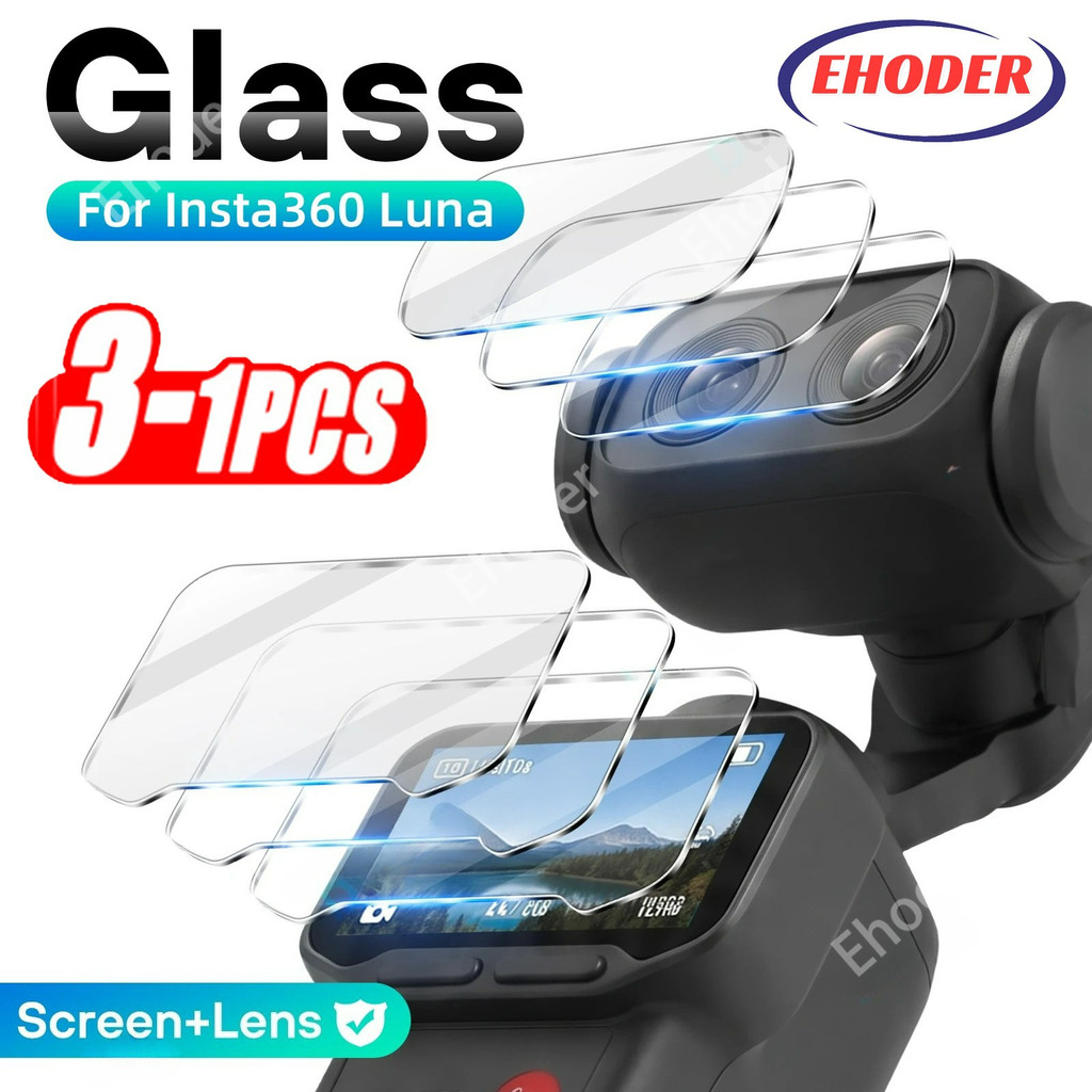 9H กระจกนิรภัยสําหรับ Insta 360 Luna Ultra Screen Protector Gimbal เลนส์กล้องป้องกันกระจกสําหรับ Ins