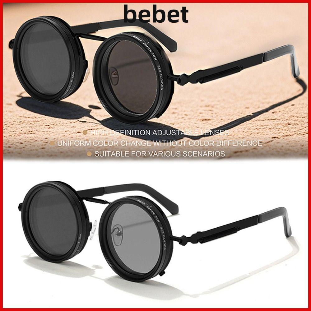 BEBET แว่นลดแสงแบบปรับได้, แว่นกันแดดโพลาไรซ์ฟิลเตอร์ ND 9 ระดับ, แฟชั่น ND2-400 UV400 ขับรถแว่นกันแดดตกปลา