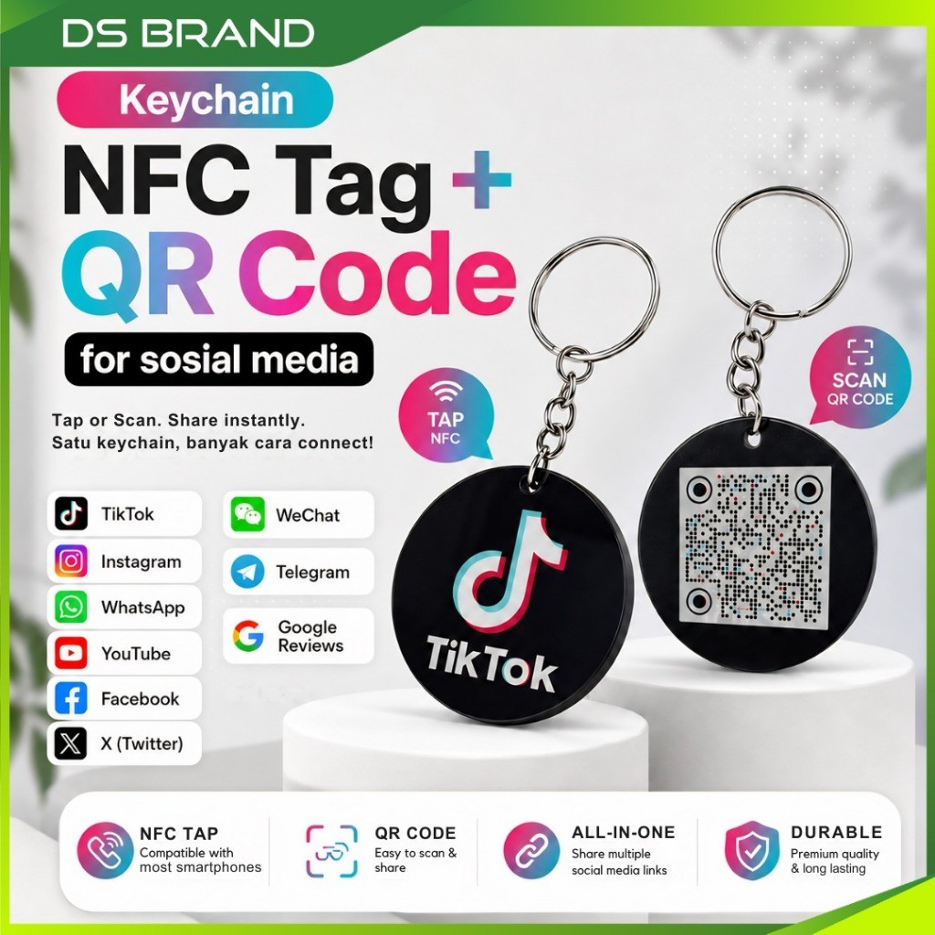 พวงกุญแจอะคริลิค NFC สําหรับ TikTok Shop Seller DS Brand D1
