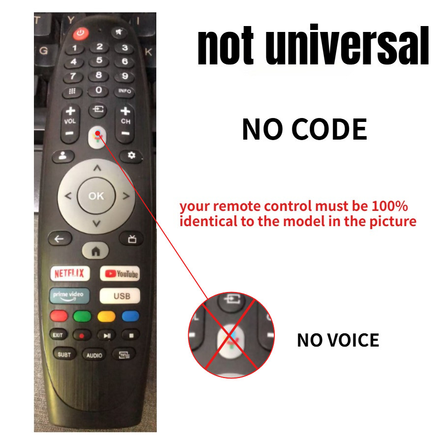 รีโมททดแทนสําหรับ KTS i75 QLD 4K TV KTS REMOTE TV (ไม่มีเสียง)