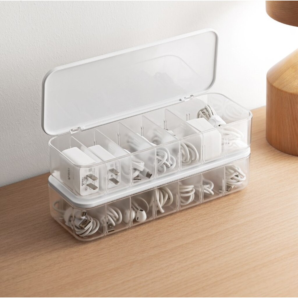 Omocha | (Cover มีฝา) Table office supply storage : กล่องจัดเก็บของชิ้นเล็กแบบมีฝาปิด กล่องเก็บของ