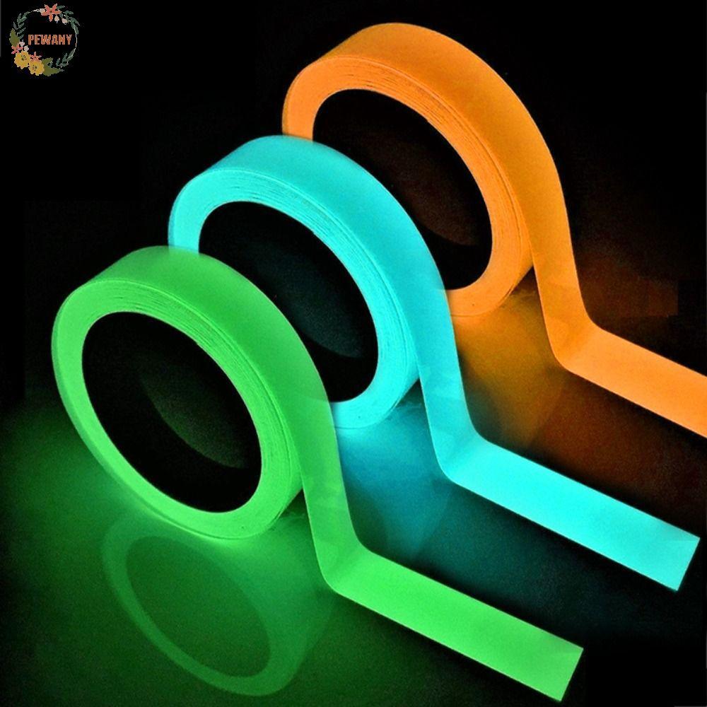 PEWANY Glow in Dark Tape, Glow in Dark กันน้ํา Self-Adhesive Luminous เทป, DIY เรืองแสงสติกเกอร์เรืองแสง Self-Adhesive Night Vision เทปคําเตือนความปลอดภัย