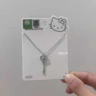 [แท้100%] รวมaccessory 1สร้อยคอ ต่างหู Sanrio ซานริโอ้ คิตตี้ แท้ ลิขสิทธิ์ วัสดุเงินแท้ silver 92.5%