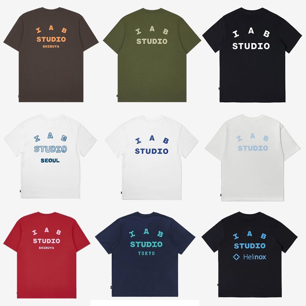 ฤดูร้อนสไตล์ใหม่รอบคอผ้าฝ้ายแท้ IAB STUDIO Breathable All-Match พิมพ์เสื้อยืดแขนสั้น 5663