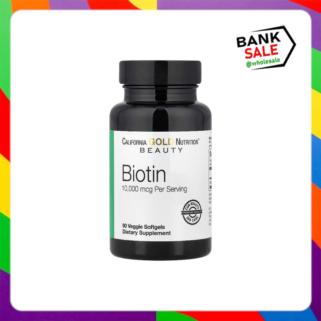 California Gold Nutrition, Biotin, 10,000 mcg, 90 Softgels