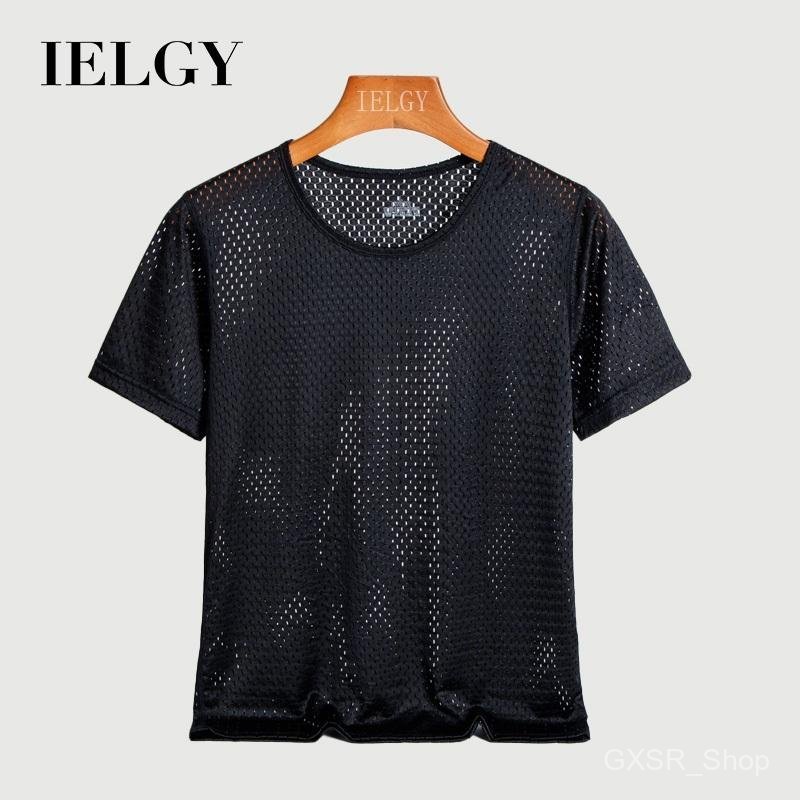 Add Add พร้อมส่ง  ผ้าไหมน้ําแข็งแขนสั้นเสื้อยืดผู้ชายระบายอากาศกีฬาบางขนาดใหญ่