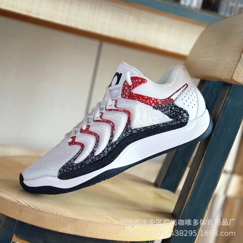 KD17EP Durant 17th Generation บาสเกตบอลรองเท้าผู้ชาย Air Cushion Real Combat ทนต่อการสึกหรอ Anti-Sli