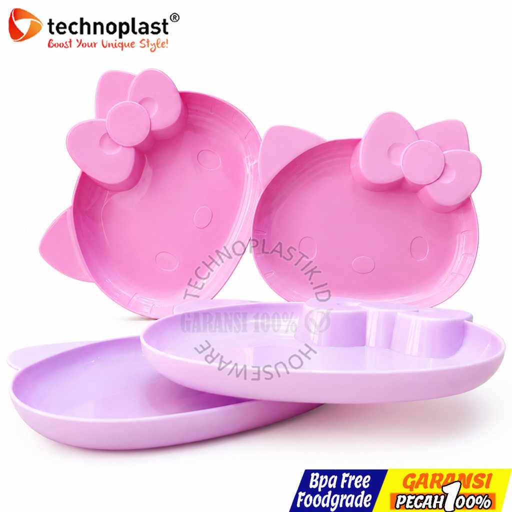 TECHNOPLAST Hello Kitty Plate Cake 7In/Mini Cake Plate 2 ชิ้น ราคาถูกแน่นอน