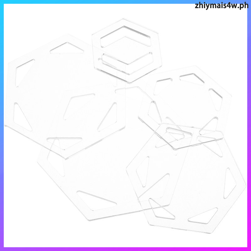 5 ชิ้น Patchwork แม่แบบกระดาษ Piecing รูปแบบผ้านวมอะคริลิคออกแบบเย็บปักถักร้อย zhiymais4w