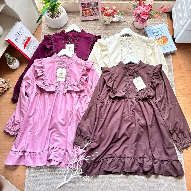 CamallaMadamemballa Belle PO 168 Feminine Loose Fit Ruffle แฟชั่นมุสลิมผู้หญิง Top