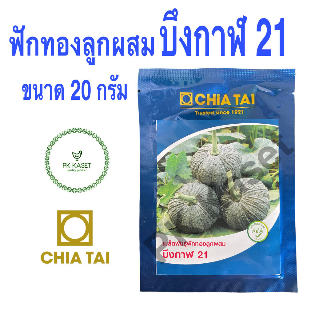 เมล็ดฟักทองลูกผสม บึงกาฬ 21 ตรา เจียไต๋ ขนาด 20 g