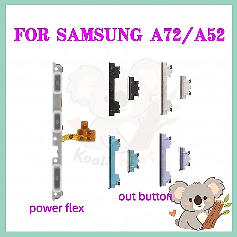 Power Volume Flex Cable สําหรับ Samsung A72 / A52s / A52 ปุ่มด้านข้างปรับระดับเสียงปุ่มปิดสวิทช์ริบบิ้น