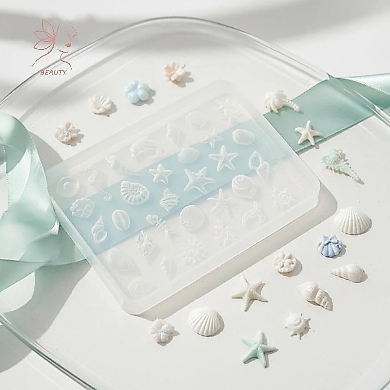 [maybeauty] แม่พิมพ์เล็บซิลิโคน 3D ปลาดาวน่ารัก Ocean Animal DIY เครื่องมือตกแต่งสําหรับคนรักเล็บมีสไตล์ {TH}
