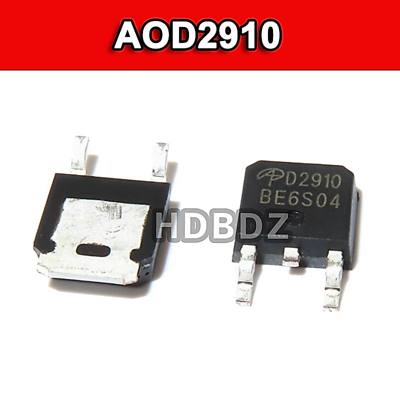 AOD2910 TO-252 D2910 5~10PCS 31A 100V Nchannel MOS IC SMD ttb3
