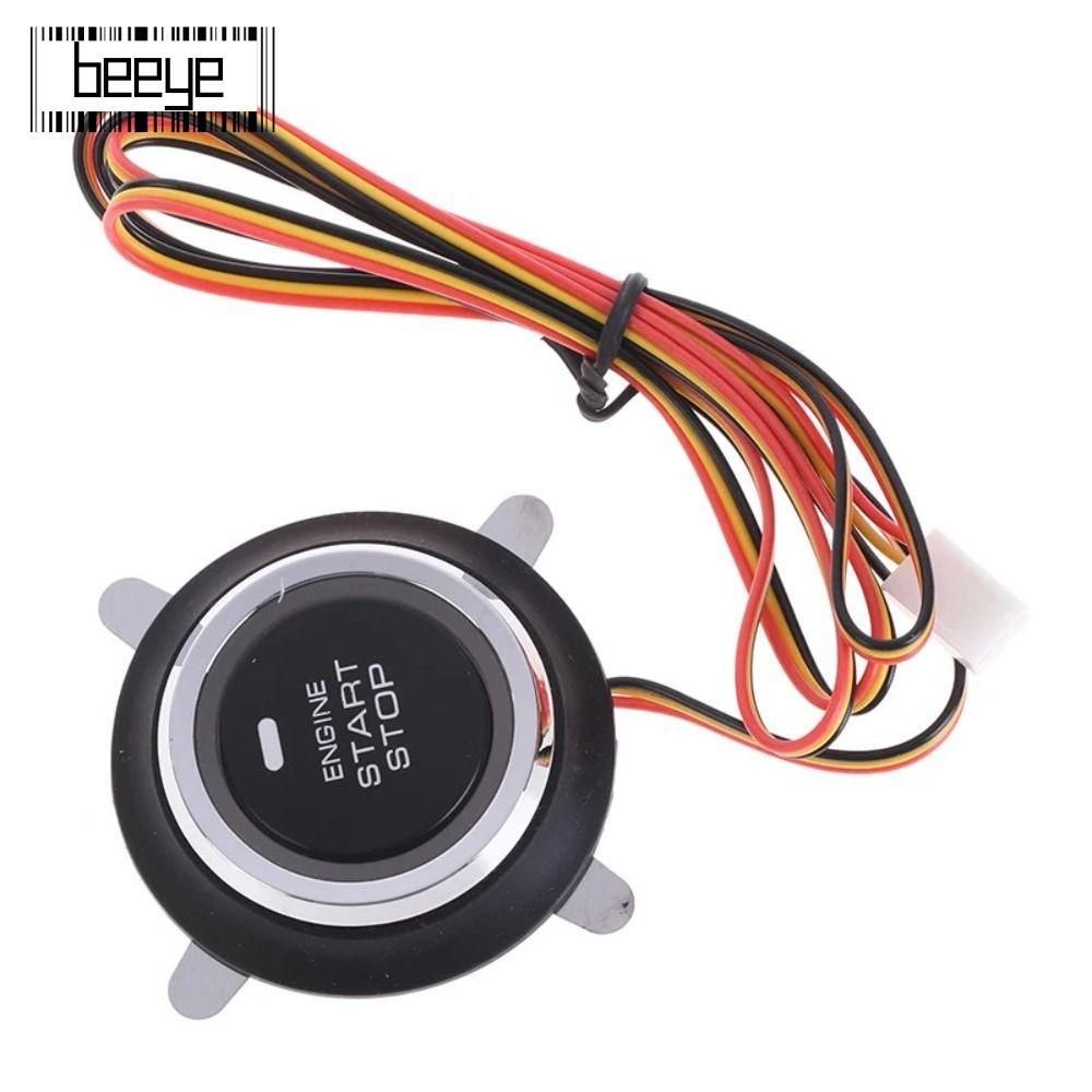 BEEYE สวิตช์สตาร์ทรถยนต์, ปุ่มจุดระเบิดเครื่องยนต์เปลี่ยนกุญแจ, อัพเกรด Universal DIY 12V Push To Start ชุดแปลงการปรับเปลี่ยนรถ
