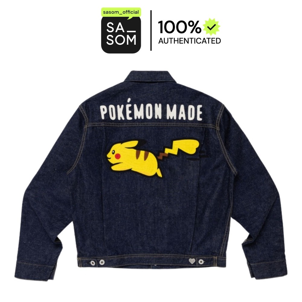 Human Made X Pokémon Made Denim Jacket Indigo | ของแท้ ตรวจสอบโดย SASOM