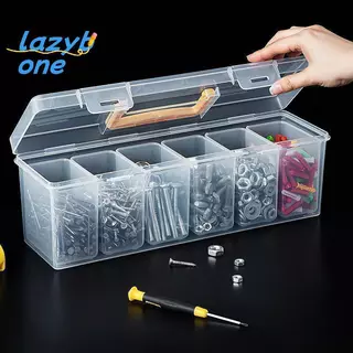 LZ-t] กล่องเก็บเครื่องมือฮาร์ดแวร์ Multipartment Clear Organizer พลาสติกทนทานสําหรับ Electronicpontents Storage [ใหม่]