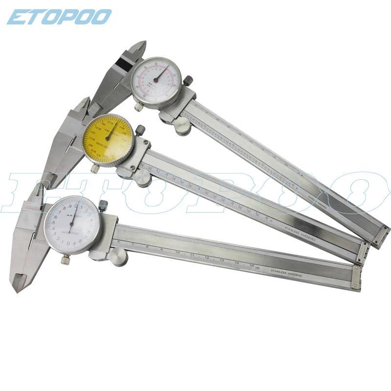 0-6" Inch Dial vernier caliper 6 inch .001" Shock Proof Dial Caliper gauge micrometer plastic measuring tools