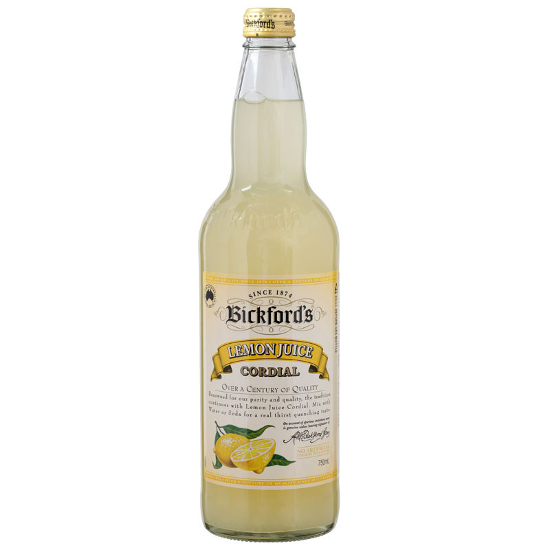 บิกฟอร์ดน้ำรสมะนาวเข้มข้น 750มล. Bickfords Lemon Flavoured 750ml. [หมายเลขบาร์โค้ด 9311755200739 ]