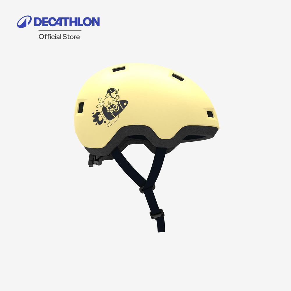 Decathlon Kids' Inline Skates Skateboard Scooter Bike Helmet หมวกกันน็อค อินไลน์สเก็ต สเก็ตบอร์ด สกู๊ตเตอร์เด็ก - Yellow