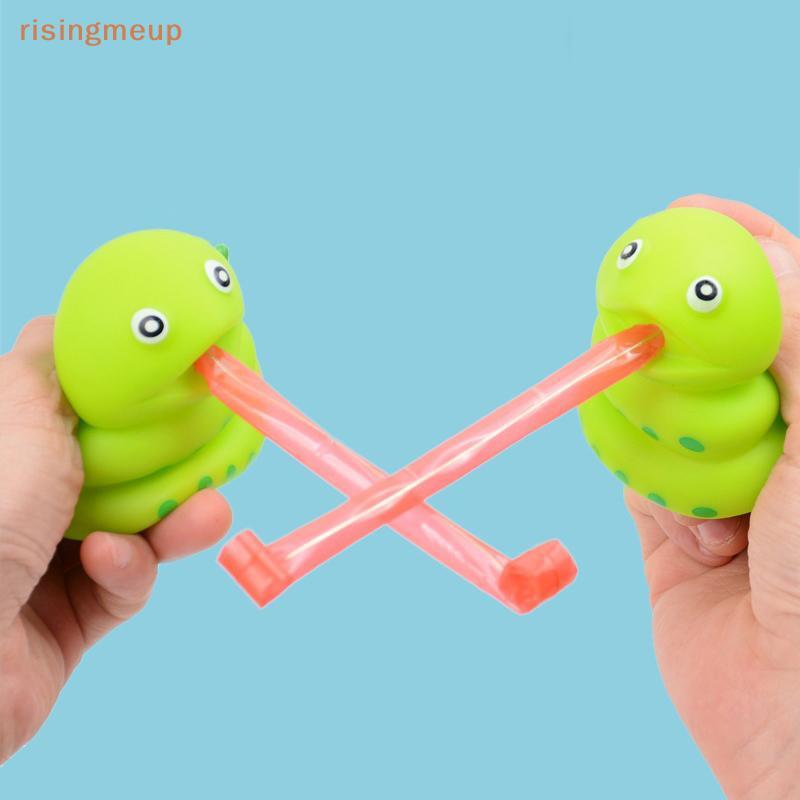 [risingmeup] Children Creative Dpression Snake Toys Pinch Snake Stiing Tongue Out บรรเทาความเครียดขอ