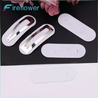 Fireflower 100PCS รูปไข่ไม่ทอ Tear Drop คลิป snap spacers สี่เหลี่ยมผืนผ้า Felt pads แพทช์ appliques สําหรับสี่เหลี่ยมผืนผ้า hairpins อุปกรณ์เสริม Nice