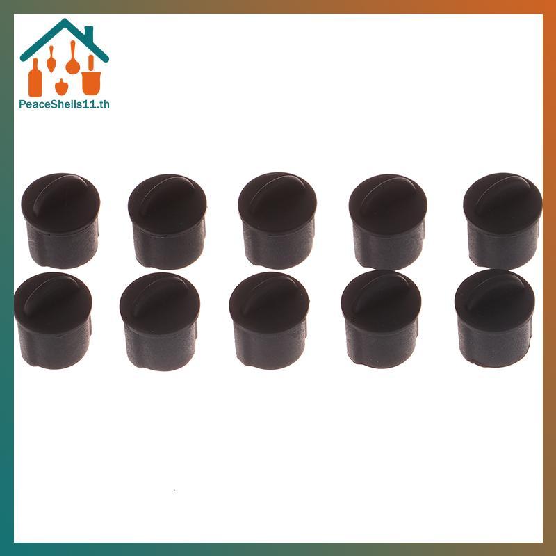 PeaceShells Uxcell 10 ชิ้นซิลิโคน BNC หญิง Ja Anti-Dust Stopper ฝาครอบ 9.5-11 มม.TH
