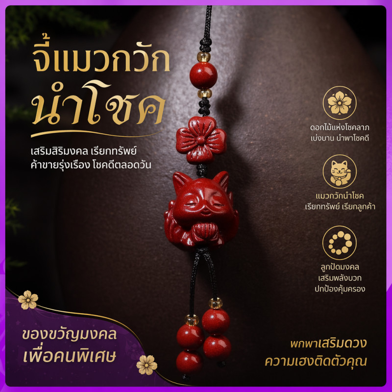 สร้อยคอทรายสีม่วงรูปจิ้งจอกเก้าหาง
