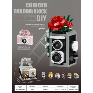 NEW🎀📷 บล็อกตัวต่อกล้องดอกไม้สุดน่ารัก DIY ของขวัญสำหรับเด็กและผู้ใหญ่