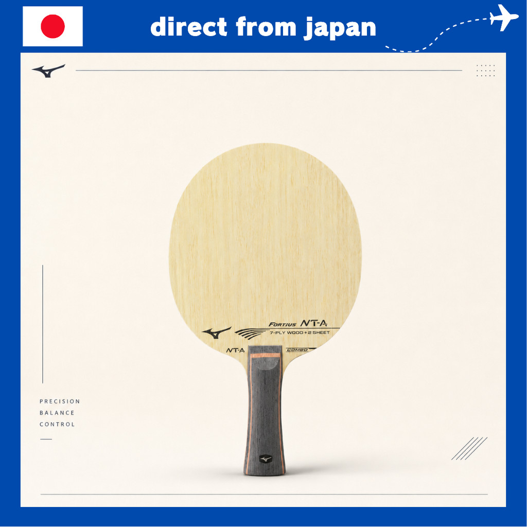 Mizuno Fortius NT-A Combo Table Tennis Racket – Aramid Carbon Power, Slim Flare Grip