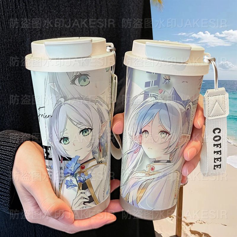 [สินค้าพร้อมส่ง] Frieren: Beyond Journey's End แก้วเก็บความร้อน อนิเมะฟรีเรน แก้วกาแฟมินิมอล