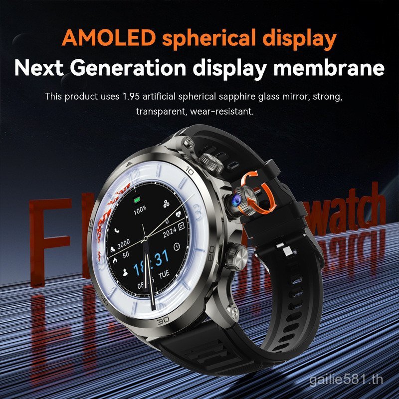 Global H19 การ์ดหน้าจอกลมใส่นาฬิกาโทรศัพท์ smart watch Photo Heart Rate smart watch