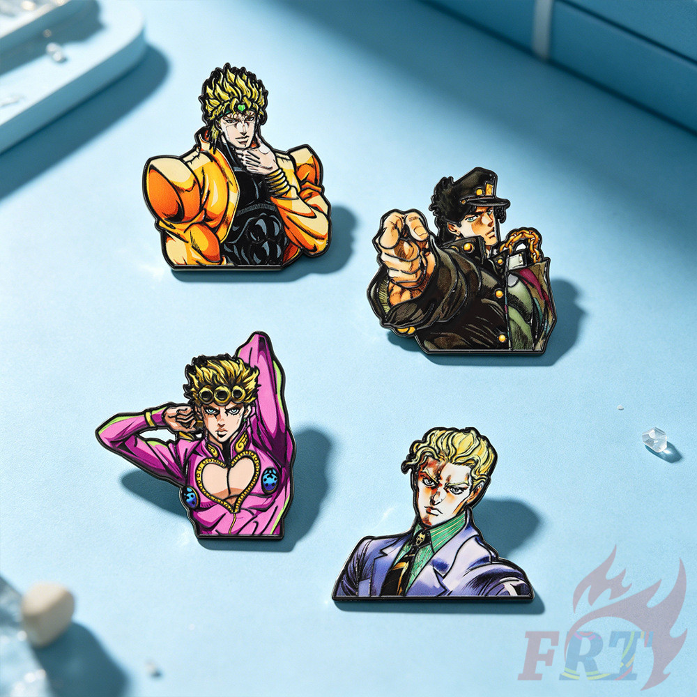 1 ชิ้น/4 ชิ้น ❤ เข็มกลัดผจญภัยที่แปลกประหลาดของ JoJos ❤ เข็มกลัดป้ายกระดุมกระเป๋าเป้สะพายหลัง Doodle Enamel Pins