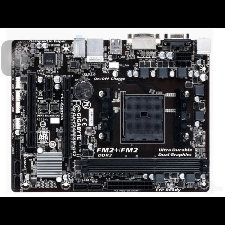 Gigabyte F2A88XM-DS2 (tm) A88 เมนบอร์ด FM2 FM2+USB3.0 รองรับ A4 A8 A10 โปรเซสเซอร์