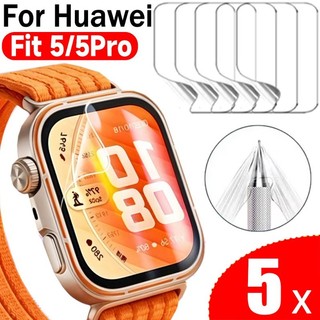 1/3/5 ชิ้นป้องกันหน้าจอสําหรับนาฬิกา Huawei Fit 5 Pro Soft HD Anti-scratch Hydrogel ฟิล์มสําหรับนาฬิกา Huawei Fit4 Pro/Fit4/3 ฟิล์มป้องกันไม่แก้ว
