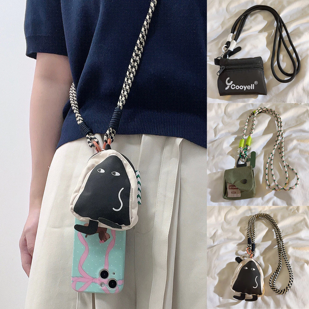 Phone Lanyard with Pouch Crossbody Rotating Strap Shockproof Dust Proof for Mobile Easy Install