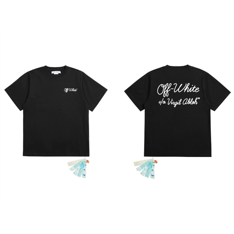 คุณภาพสูง เสื้อยืดลําลองผ้าฝ้าย ไม่จํากัดเพศ ตัวอักษรวาดด้วยมือ เสื้อแขนสั้นพลัสขนาดผู้ชายและผู้หญิง