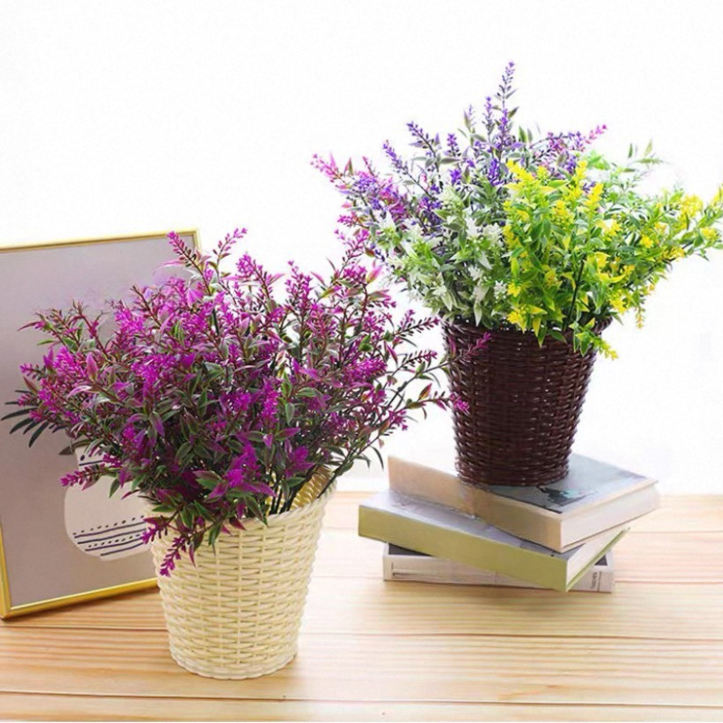 ZB1 HOME ดอกไม้ประดิษฐ์ ดอกลาเวนเดอร์ พลาสติก สีเขียว สําหรับตกแต่งบ้าน งานแต่งงาน สินค้าพร้อมส่ง