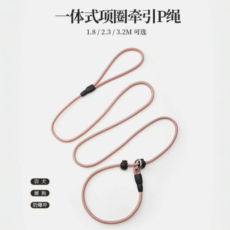 Small Dog P-Rope Leash Explosion-Proof Punch Ultra-Fine One-Piece Professional Dog Training P-Chain Explosion @-