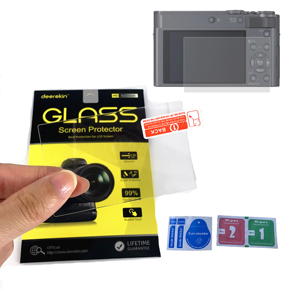 กระจกนิรภัยป้องกันหน้าจอสําหรับกล้อง Panasonic Lumix ZS99 TZ99 TX3 ZS300