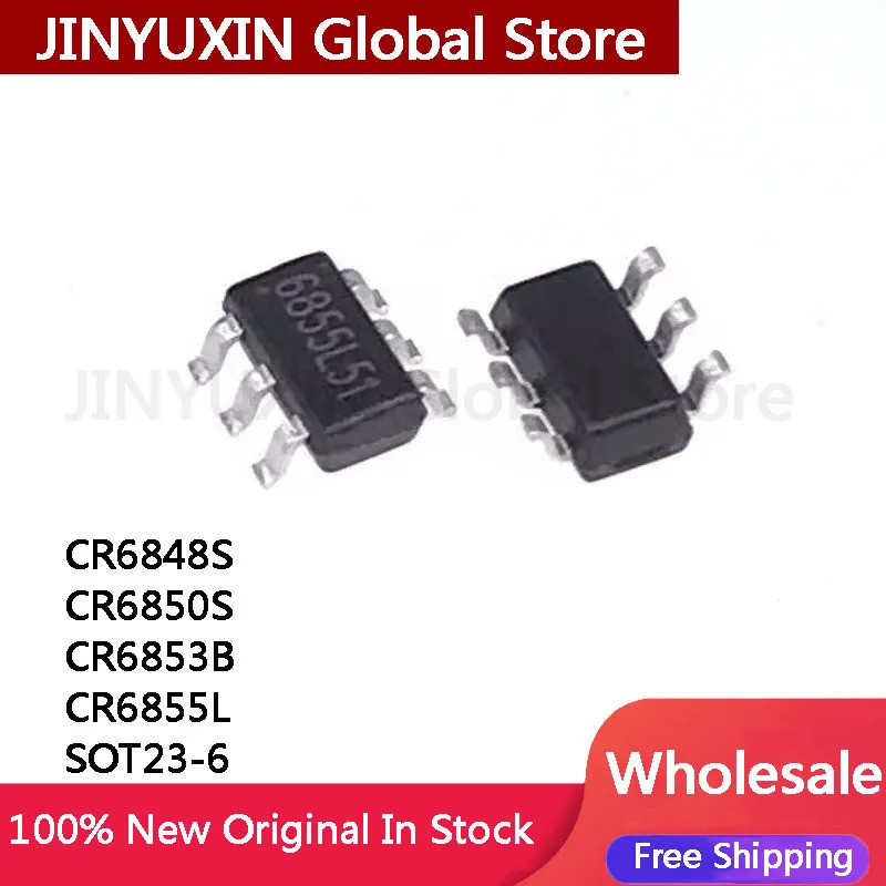 5 ชิ้น CR6848S CR6848 CR6850S CR6850 CR6853B CR6853 CR6855L CR6855 SOT23-6 IC สต็อกขายส่ง