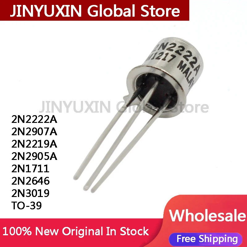 5PCS 2N2222A 2N2907A 2N2219A 2N2905A 2N1711 2N2646 2N3019 TO-39 Gold Sealed ทรานซิสเตอร์ขายส่ง