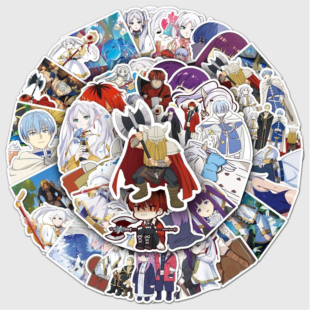 ส่งเร็ว สติกเกอร์ 50ชิ้น ลาย Frieren  STICKER อนิเมะ กันน้ำ Anime Stickers Waterproof Cartoon