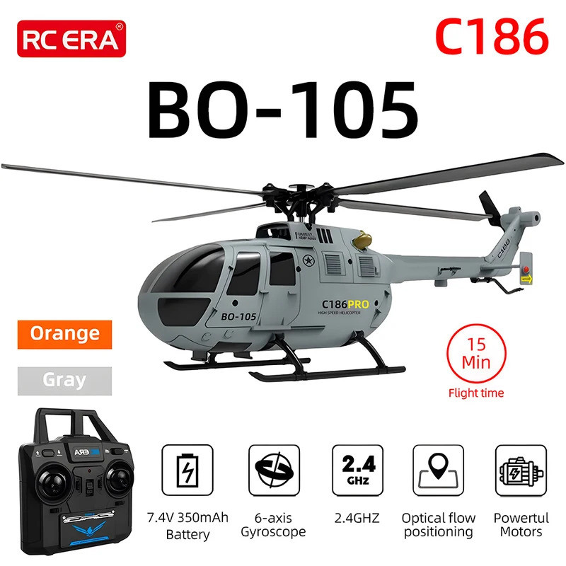 RC ERA BO-105 เฮลิคอปเตอร์ 1:48 4CH 15min Flight C186 RC เครื่องบิน