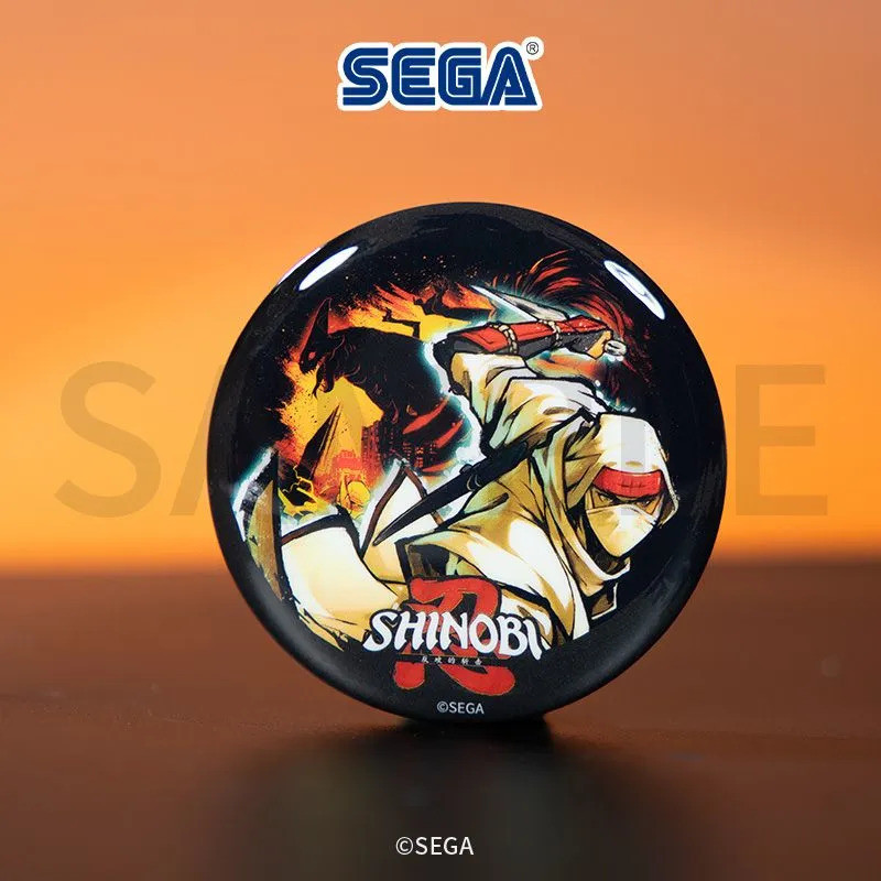 SEGA SHINOBI SHINOBI Tinplate Badge Mystery Box ของขวัญวันเกิดกระเป๋าเป้สะพายหลังจี้บาร์ * 30529