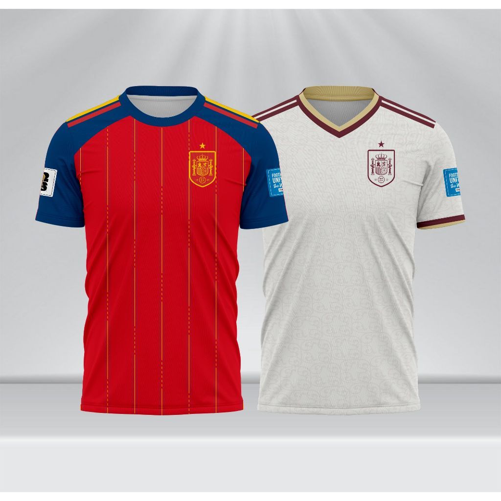 เสื้อทีมชาติสเปน 2026 ฟุตบอลโลก
 ลําลองแฟชั่นย์ทีมเสื้อที่กําหนดเองขนาดผู้ใหญ่และเด็ก