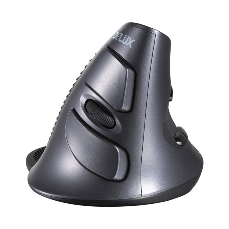 ใหม่ DELUX M618 เมาส์ไร้สายตามหลักสรีรศาสตร์หอยทากแนวตั้ง 6 คีย์
